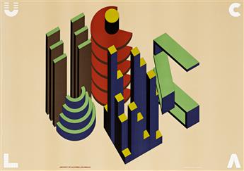 TAKENOBU IGARASHI (1944- ).  [UCLA] & [ZEN]. Two posters. 1976 and 1981. 28¾x40½ inches, 73x102¾ cm.